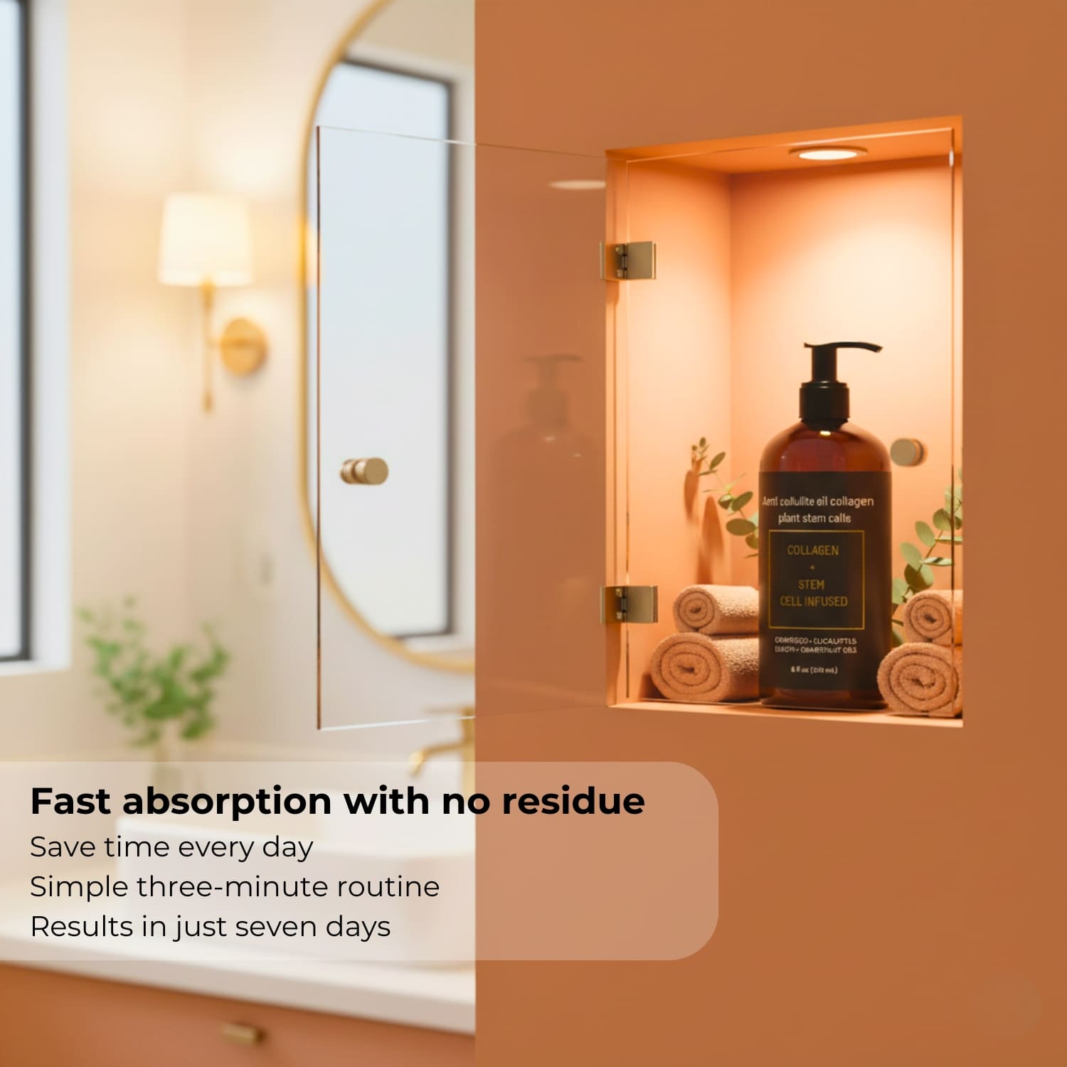 Anti cellulite oil collagen plant stem cells